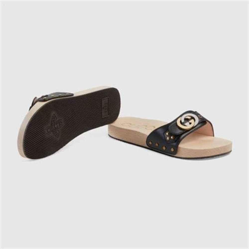 GUCCI Leather Slide Sandal - Picture 5 of 8